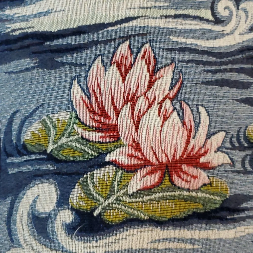 Vintage Faberge Franklin mint Swan Lake Tapestry Wool Cotton